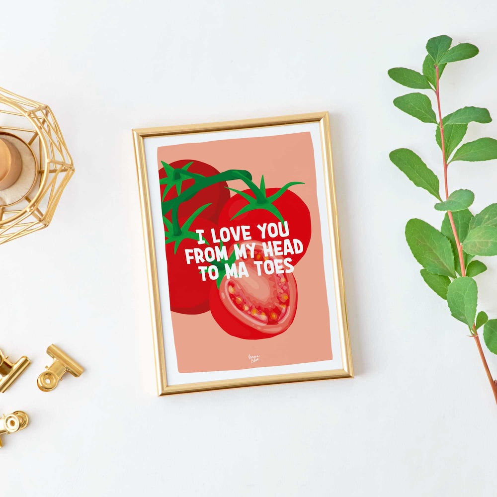Funny anniversary postcard with vegetable wordplay by normablok