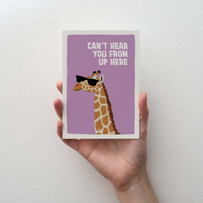 Cute funny animal mini print giraffe quote art for vision board and gallery wall by normablok