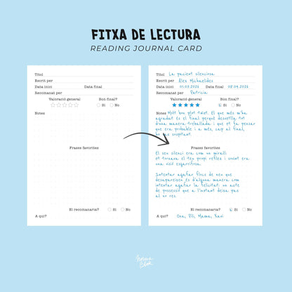 Pack 4 fitxes de lectura. Model 2. "Estic llegint. No molestar" (català)