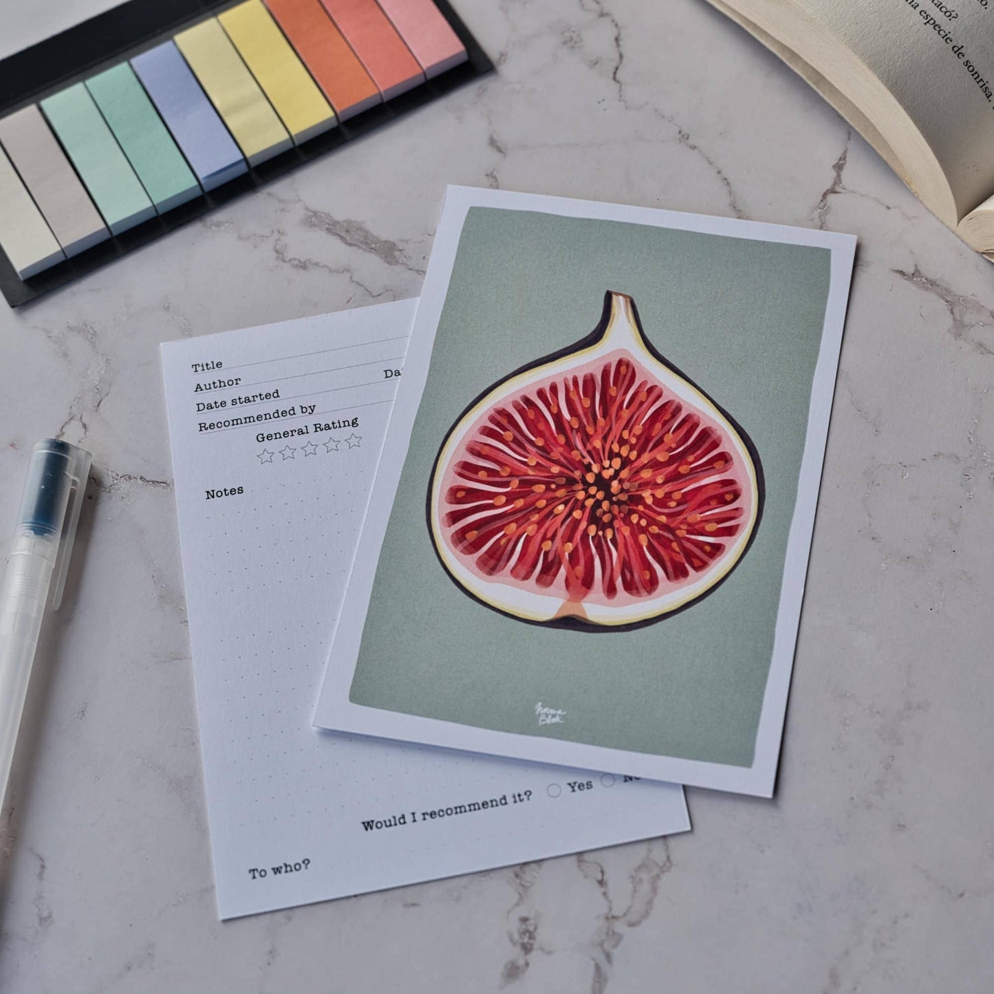 Pack 4 fichas de lectura "Frutas: Higo, Kiwi, Melón, Pomelo"