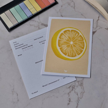 Pack 4 fichas de lectura "Frutas: Granada, Mandarina, Limón y Pera"