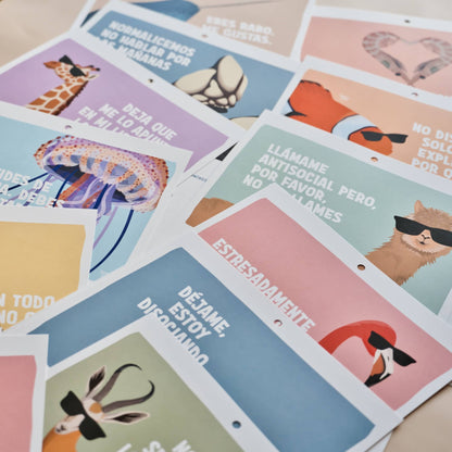 Hojas del calendario para sobrevivir a la vida adulta coloridos de animales sarcásticos by normablok