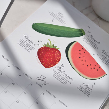 Calendario 2027 Frutas y Verduras de temporada