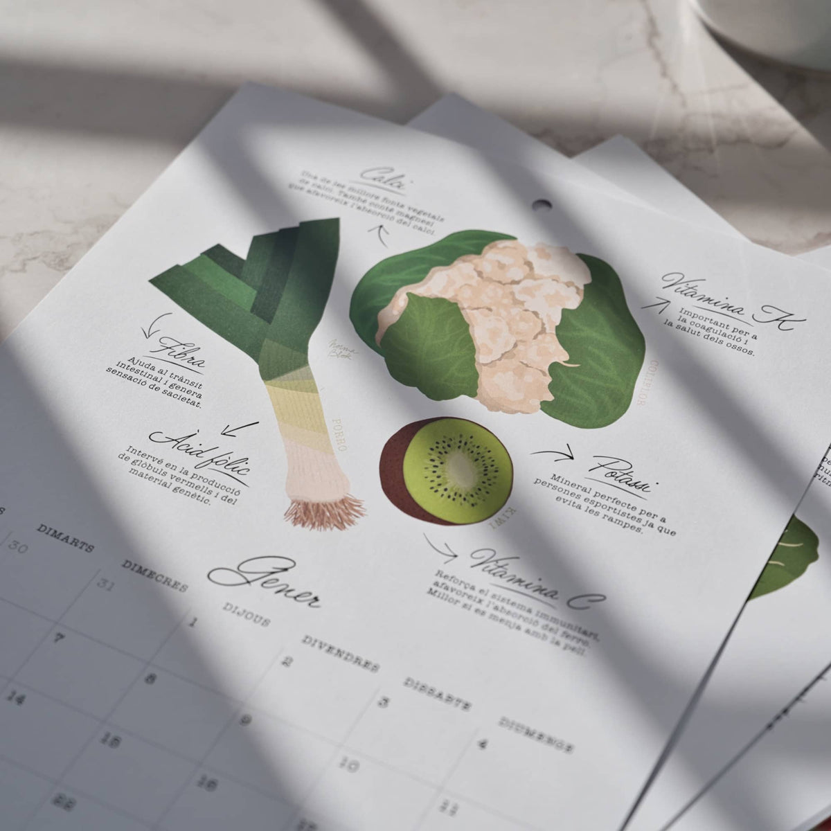 Calendario 2027 Frutas y Verduras de temporada