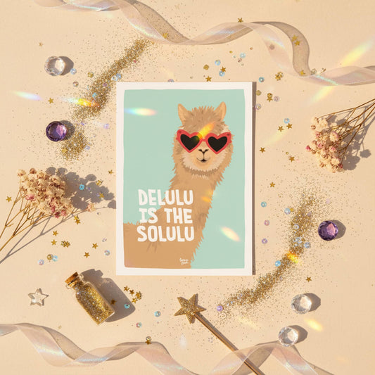 Delulu is the Solulu Mini print / Postcard