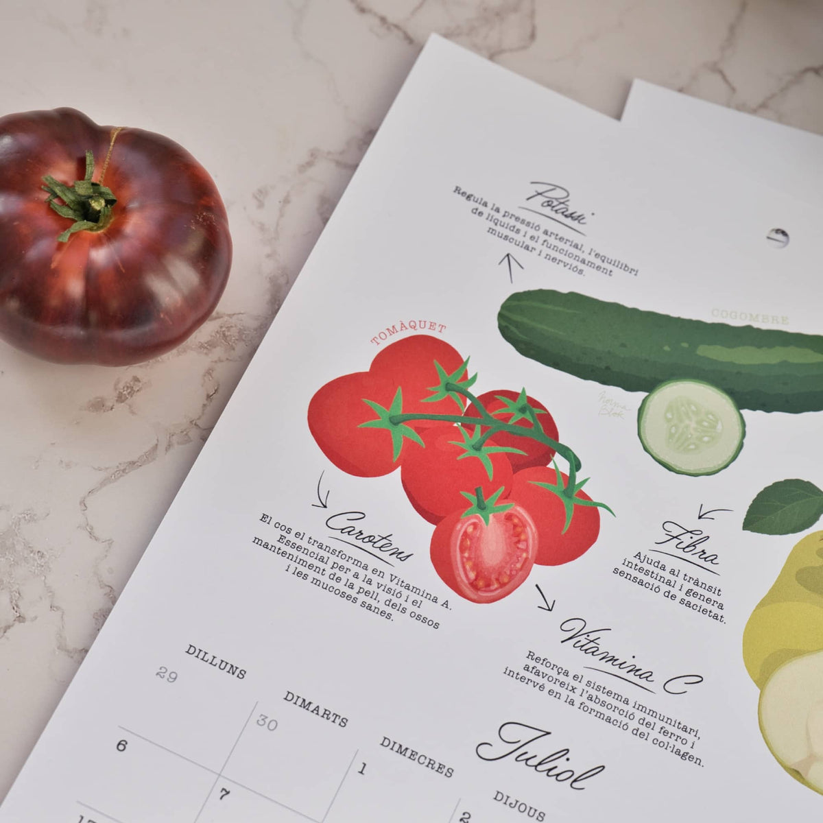 Calendario 2027 Frutas y Verduras de temporada