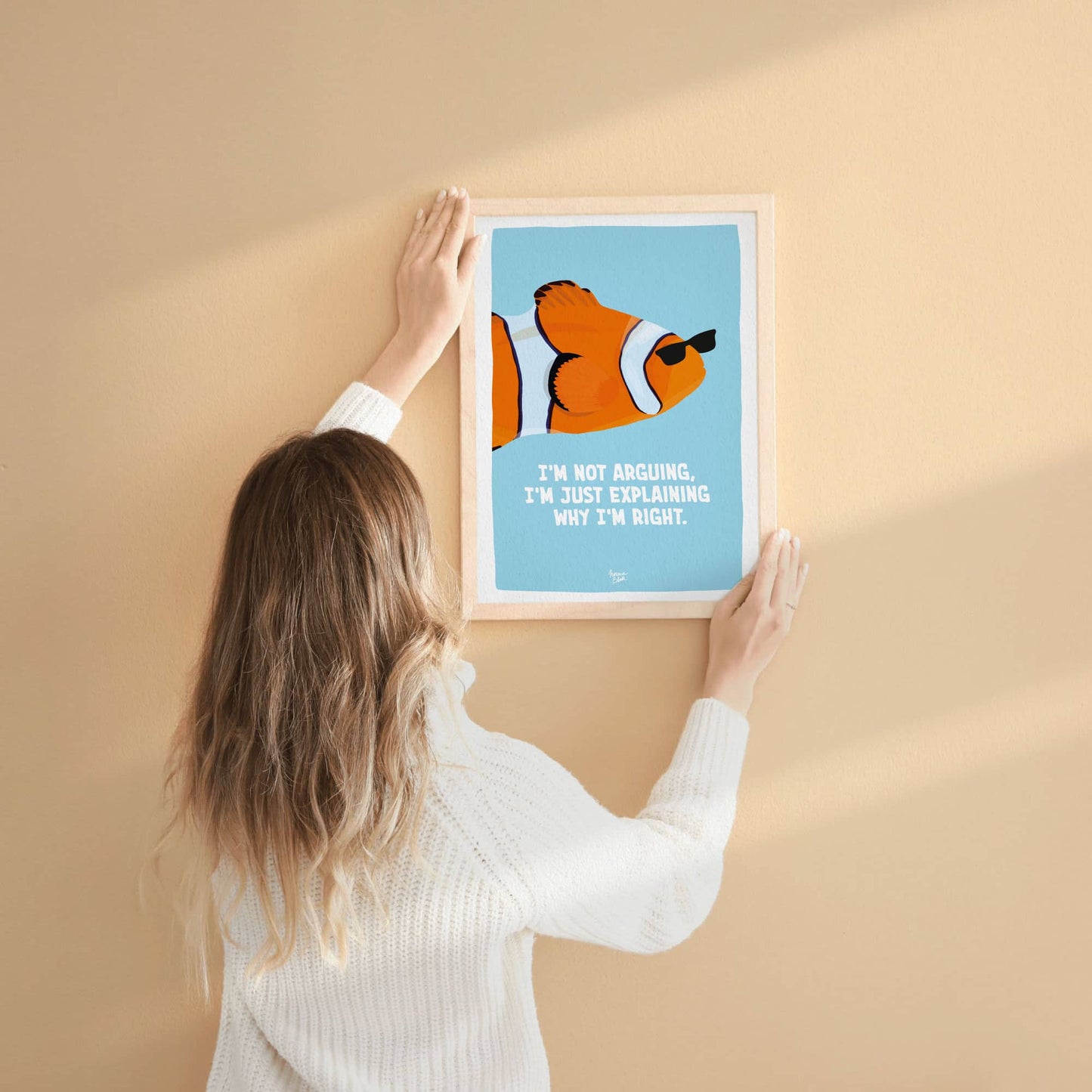 Funny Clownfish Art Print I'm Not Arguing, I'm Just Explaining Why I'm Right