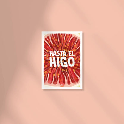 Hasta el higo funny Spanish idiom art print with botanical fig by normablok