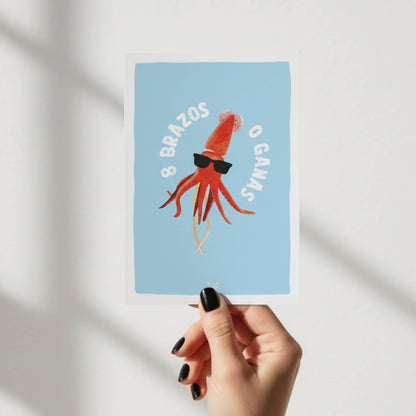 mano de mujer cogiendo una postal divertida para gente que no tiene ganas de hacer nada by normablok